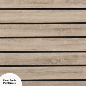 แผ่นผนังสล็อตวอลล์ Cambrich Oak Reinforced หนา 19 มม. พร้อมแผ่นอะลูมิเนียมสีดำหนา 1.2 มม. ขนาด 1200x1200 มม. ผลิตในสเปน - Product Image 1