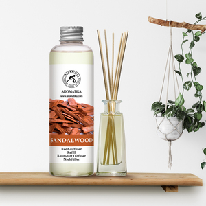 Recharge liquide pour diffuseur d'arômes Aromatika au bois de santal naturel 200 ml – Huile parfumée longue durée pour diffuseur à bâtonnets - Product Image 4