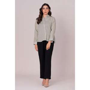 Chemise 100 % Lin Collection Studio WG-WS-22-W9 B – Élément de Mode Simple pour le Bureau – Tissu en Lin Teint - Product Image 1