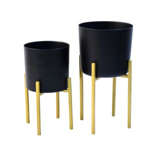 Nuevo y único interior y exterior Casa de estar jardín hierro ajustable Metal maceta soporte precio al por mayor India macetas Macetas - Product Image 2