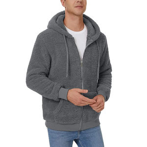 Sweat à capuche en polaire pour homme, chaud et thermique, veste à capuche en polaire polaire pour homme, douce et chaude, sweat à capuche en sherpa pour homme - Product Image 4