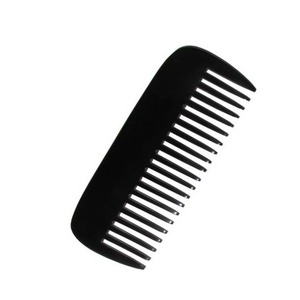 Peigne à dents larges en corne 100% naturel vintage pour extensions de cheveux avec logo personnalisable en agate pour hôtel ou maison - Product Image 1
