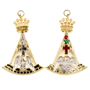 Venta Directa de Fábrica, Joya de Collar de Maestro Pasante del Preceptorio Real Irlandés Negro, Proveedor de Joyas Masónicas - Product Image 6