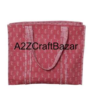 Handmade Cotton Quilted Long Handle Shoulder Tote <b>Bag</b> for Women Eco Friendly Indian Bohemian Shopping Carry Striped <b>Bags</b> - Product Image 5