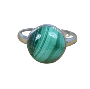 Anillo de piedras preciosas de Plata de Ley 925 de malaquita, joyería Natural, anillo de piedras preciosas naturales, regalo de piedra natal del mes de abril para el Día de San Valentín - Product Image 1