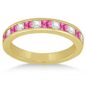 Conjunto de Joyería Fina de Oro Amarillo de 14k con Zafiro Rosa Talla Esmeralda y Diamante de 1.30ct - Product Image 4