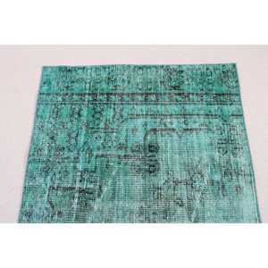 Tapis 3x5,3 pieds, tapis turc vintage, tapis en laine verte - Product Image 5