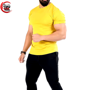 Men's High Quality Gym Workout Athletic O-Neck <b>Muscle</b> Gym <b>T</b>-<b>Shirt</b> Plain Cotton Top Fitness Crew Neck Top - Product Image 1