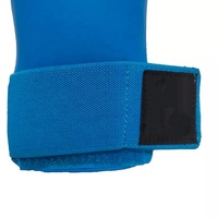 Gants de karaté approuvés WKF en cuir PU avec doublure en PVC, forme de barre super incurvée, souples, unisexes, bleus, pour l'entraînement de boxe