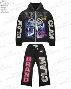 ชุดวอร์มผ้าฝ้ายขนแกะระบายอากาศได้ดีสำหรับผู้ชายชุดวอร์มไซส์ใหญ่พิเศษโลโก้ออกแบบได้ตามต้องการสำหรับฤดูหนาว - Product Image 4