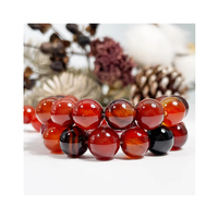 Perles rondes en agate naturelle polie de qualité supérieure pour la fabrication de bijoux, en gros, 4mm 6mm 8mm 10mm 12mm 14mm