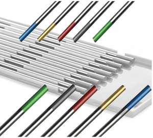 Électrode en tungstène WT20, tiges de 2,4 mm x 150 mm, 2 % de thoriage, fil de soudage TIG, extrémité colorée, métal AWS E7018 DCEN pour usage en soudage - Product Image 1