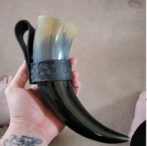 Cuerno para beber de dragón Vikingo, soporte personalizado, cuerno de búfalo para beber Vikingo, cuerno para beber Natural pulido - Product Image 1