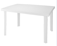 Ensemble de table à manger rectangulaire moderne pour l'extérieur, fabrication italienne, certifié ISO9001 TUV, résistant aux intempéries, pour les cours et les hôtels