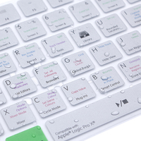 Funda de teclado multilingüe de silicona Logic Pro Shortcuts para Macbook