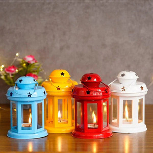 Set of 4 Mini Handcrafted Unique Designs <b>Lanterns</b> to Brighten Your Space Modern Glass <b>Tea</b> <b>Light</b> Holder - Product Image 1