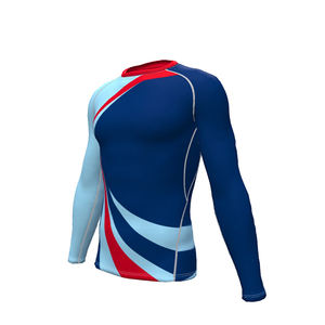 Rash Guard imprimé de logo sur mesure, fabricant de Rash Guard de natation de surf à manches longues pour hommes, imprimé en gros - Product Image 1