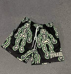 Custom Logo Summer Streetwear Sports Workout <b>Quick</b> <b>Dry</b> Running Jogger Blank <b>Men</b> Vintage Basketball Mesh <b>Shorts</b> With Drawstring - Product Image 6