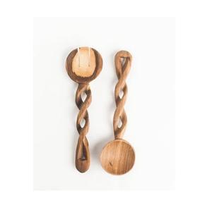 Ensemble de serveurs à salade en bois sculpté à la main, ustensiles de cuisine en bois, outils à salade au meilleur prix de gros - Product Image 2