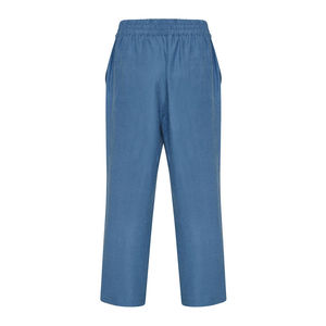 Women's High-<b>Waist</b> Wide-Leg Linen <b>Trousers</b> with <b>Elastic</b> Back Breathable Casual Pants - Product Image 3