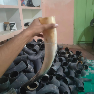 สายคล้องเขาสัตว์สำหรับดื่มเครื่องดื่ม ทำจากหนังเย็บมือ ปราศจากกลิ่น ไม่รั่วซึม  แบบสั่งทำพิเศษ สไตล์ไวกิ้ง พร้อมที่แขวน  ของขวัญงานแต่งงาน - Product Image 1