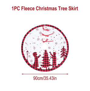 Falda para árbol de Navidad, terciopelo suave de primera calidad, redonda, decoración festiva para el hogar, cubierta para la base del árbol de Navidad, accesorio elegante y acogedor - Product Image 4