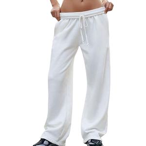 Pantalones Deportivos Acampanados Lisos para Mujer, Joggers Atléticos Personalizados para Adultos, Temporada de Otoño, Logotipo BY HI - Product Image 3