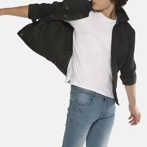 Veste en jean pour homme, couleur unie, décontractée, streetwear, nouvelle mode, confortable, veste d'hiver pour homme, par Wearspot International - Product Image 3