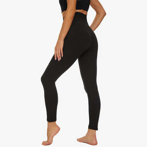 Leggings de fitness en tissu tricoté à taille élastique personnalisés de style décontracté pour les femmes pour la salle de sport, les sports et l'entraînement à la mode - Product Image 2