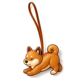 Accessoire de mode personnalisé Breloque sac chien mignon en cuir - Product Image 1