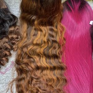 Perruque de cheveux vietnamiens bruts vierges complets de longueur moyenne Perruques de cheveux ondulés naturels à cuticule alignée HD Perruques de cheveux transparentes à vague profonde - Product Image 5