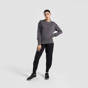 Sweatshirts pour femmes 100% Cotton Made Sweatshirt Plain Custom Print Crewneck Prix de gros Regular Fit Woman Casual Fashion - Product Image 2