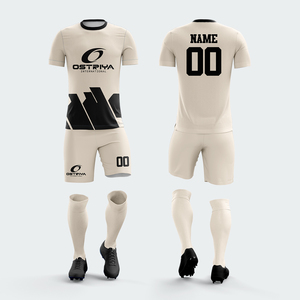 เสื้อฟุตบอลคุณภาพพรีเมียม โพลีเอสเตอร์ 100% แบบสั้น พิมพ์ลายดิจิตอลด้านหน้า ออกแบบเองได้ แห้งเร็ว ระบายอากาศดี ต้านเชื้อแบคทีเรีย - Product Image 1