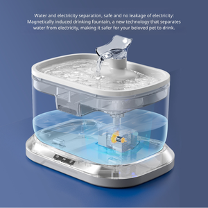 Bebedero Inalámbrico para Gatos con Batería, Dispensador de Agua para Mascotas con Sensor de Movimiento, Bomba Ultrasilenciosa, Separación de Agua y Electricidad, Seguro - Product Image 3