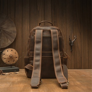 Unisex Casual Travel Leather <b>Backpack</b> Best Quality Lightweight Zipper Closure Durable Reliable OEM FBA Candy Polyester 20-36L - Product Image 2