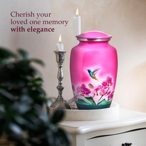 Urnas Metálicas de Tamaño y Color Personalizados para Entierro y Cremación de Mujeres Adultas, Uso Decorativo, Estilo Único para Mujeres y Hombres - Product Image 5