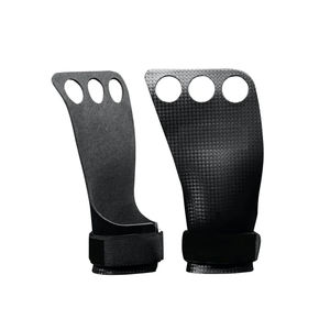 Material transpirable antideslizante hecho 3 agujeros gimnasio Fitness guantes profesional mejor calidad Color sólido gimnasio Cross Fit guantes - Product Image 1