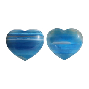 Venta al por mayor en forma de corazón encaje azul ónix piedras preciosas artesanías precio bajo piedra semipreciosa para autocuración espiritual Feng Shui - Product Image 2