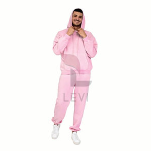 Venta al por mayor Fleece Terry Cotton Chándales Moda Personalizada Logo Hombres Sudadera con capucha Conjunto Rayas Hombres Sweatsuits - Product Image 2