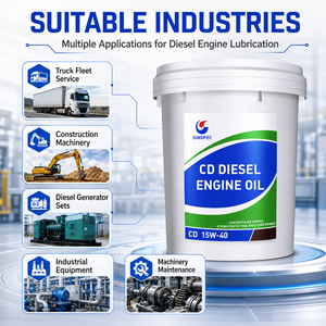 Huile moteur diesel CD 15W-40, lubrifiant pour moteur diesel de camion à charge moyenne, seau en plastique de 16 kg - Product Image 2