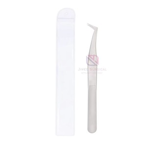 Premium Stainless Steel Eyelash Tweezers 90° Tip | Anti-Static 10MM Length Durable Beauty <b>Tool</b> | Private Label Bulk Quantity OEM - Product Image 6