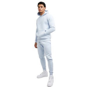 Material de alta calidad logotipo personalizado tamaño tira lateral ropa informal invierno cremallera chándales conjunto 100% algodón 450Gsm chándal de hombre - Product Image 3