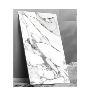 Piastrelle per pavimento in porcellana dimensioni 60x120cm 600x1200mm smaltate lucidate ultime piastrelle in marmo bianco di design Statuario fornitori verificati