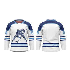 Maillot de hockey sur glace hommes design athlétique élégant adapté aux sessions d'entraînement des équipes de hockey professionnelles vêtements décontractés - Product Image 1