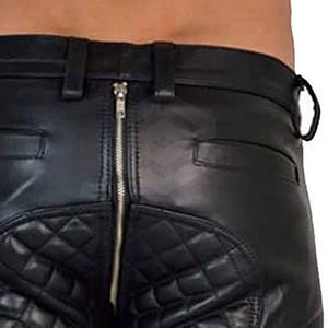 Dernier style de pantalon en cuir pour hommes Pantalon en cuir léger taille élastique décontracté de haute qualité à vendre Meilleure qualité Prix bon marché - Product Image 5
