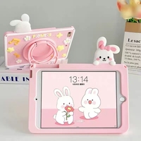 Sarung Tablet anak Universal 10 inci 7 inci kualitas casing silikon pelindung penyangga bawaan Set hadiah desain kartun ipad