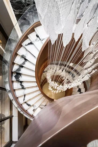 Chine Panda marbre blanc avec veines noires pierre naturelle marbre blanc pour intérieur main courante escalier en colimaçon marches escaliers carreaux - Product Image 2