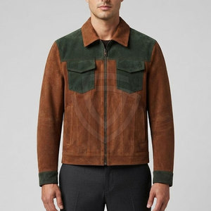 Premium Quality <b>Men</b> <b>Suede</b> Leather <b>Jacket</b> With Tailored Fit Soft Touch Surface Classic Design And Long Lasting Comfort - Product Image 3