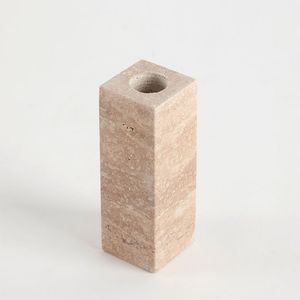 Portavelas de Travertino Living Object, Moderno y Minimalista, Decorativo, Hecho a Mano, Soporte de Piedra para Velas, Artístico para Mesa - Product Image 2