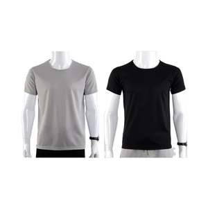 เสื้อยืดคอกลมแขนสั้นเข้ารูปลำลองทรงหลวมเข้ารูปสำหรับผู้ชายผ้าฝ้ายแท้ฤดูร้อน100% - Product Image 2